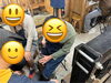 金槌で穴を空ける「ひだち教室体験活動記Vol.49〜コインリング作り〜」