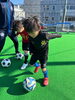 ボールをキープしています！「西葛西で学生が教えるCULB-TSRサッカースクール!今年最初のトレーニングを実施しました! 無料体験会参加者募集中です！!」