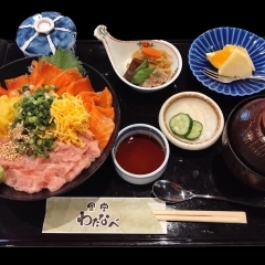 トロサーモンとネギトロ丼定食