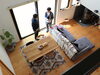 リビングダイニングを2階の吹き抜けから撮影した写真。「🏠施工事例　新築(伊賀市　O様邸)」