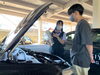 路上教習前の車両点検①「夏休み短期プランのご案内」