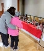 季節の飾りに心和むひととき。「さくらの里でひなまつりの飾り付けを行いました」