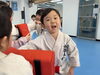 稽古中は常に元気な声を出してもらいます😁「2月22日(土)の稽古風景≪ 明石/空手/スポーツ/運動/幼児/小学生/お稽古/習い事≫」