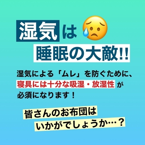 「湿気と睡眠【岩手県で布団・枕を購入するなら、やよいリビング】」